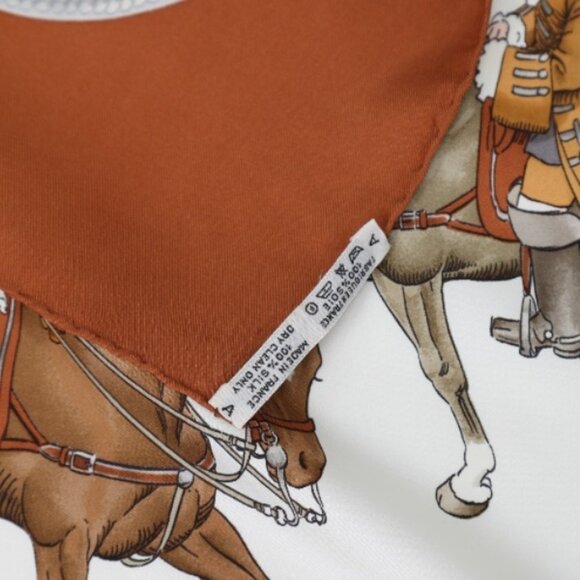 HERMES Authentic Brown Scarf - Picture 3 of 4